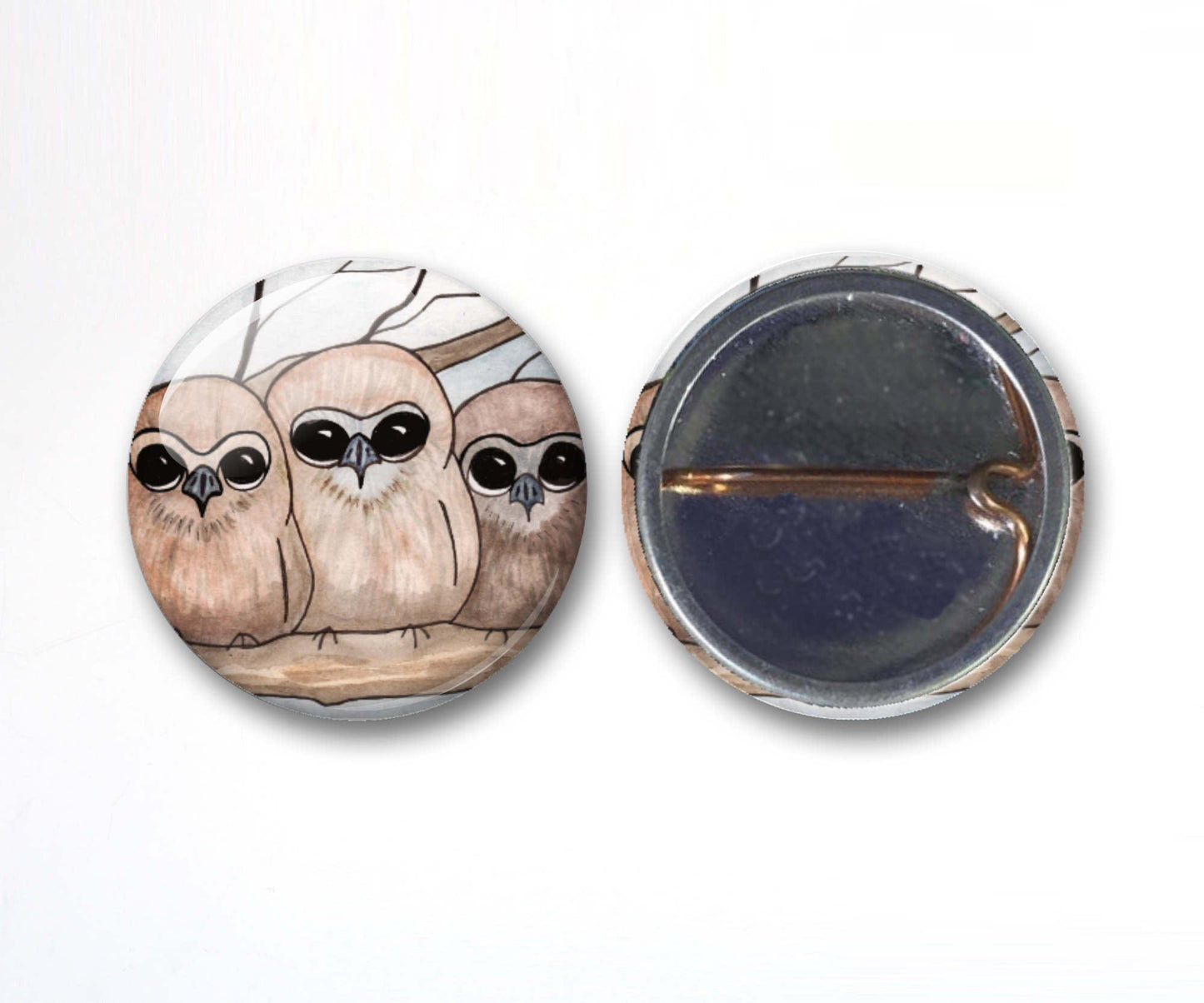 PinkPolish Design Buttons The Adorables Button Pack - 3-Pack Pin Back Button, 1 Inch
