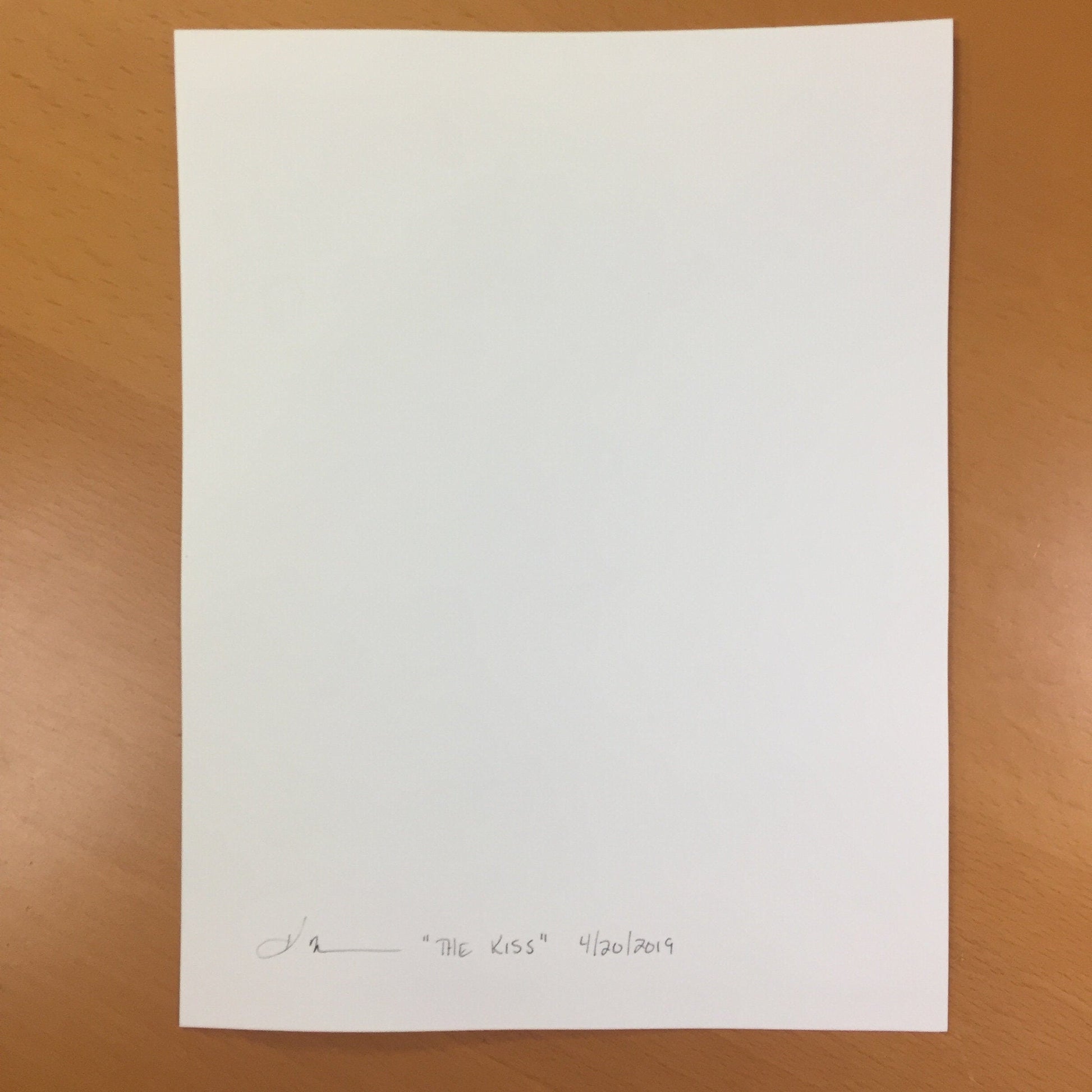 PinkPolish Design Original Art "The Kiss" Romance Inspired Original Watercolor & Ink Illustration