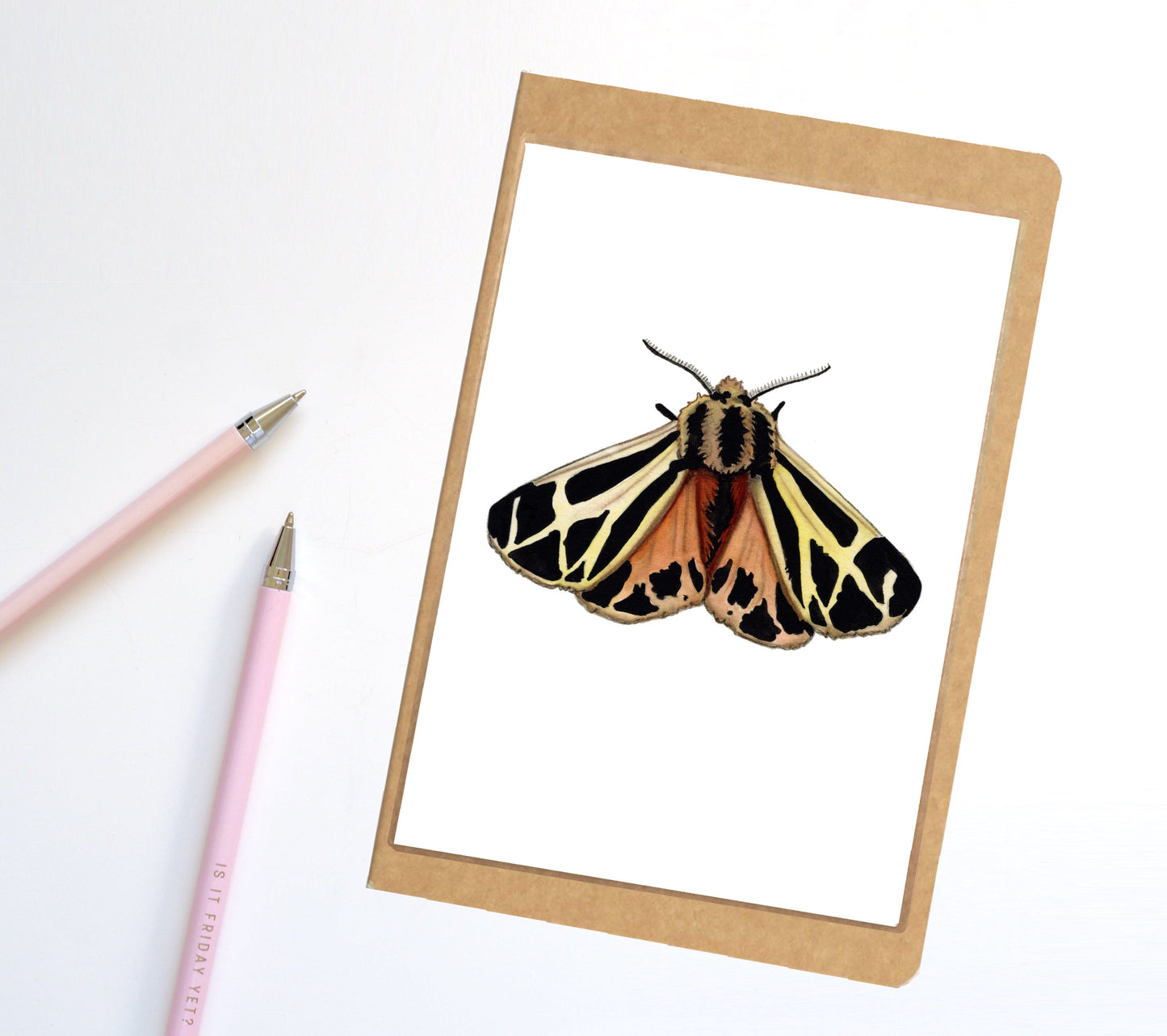 PinkPolish Design Notebook "Tiger Moth" Notebook / Sketchbook / Journal