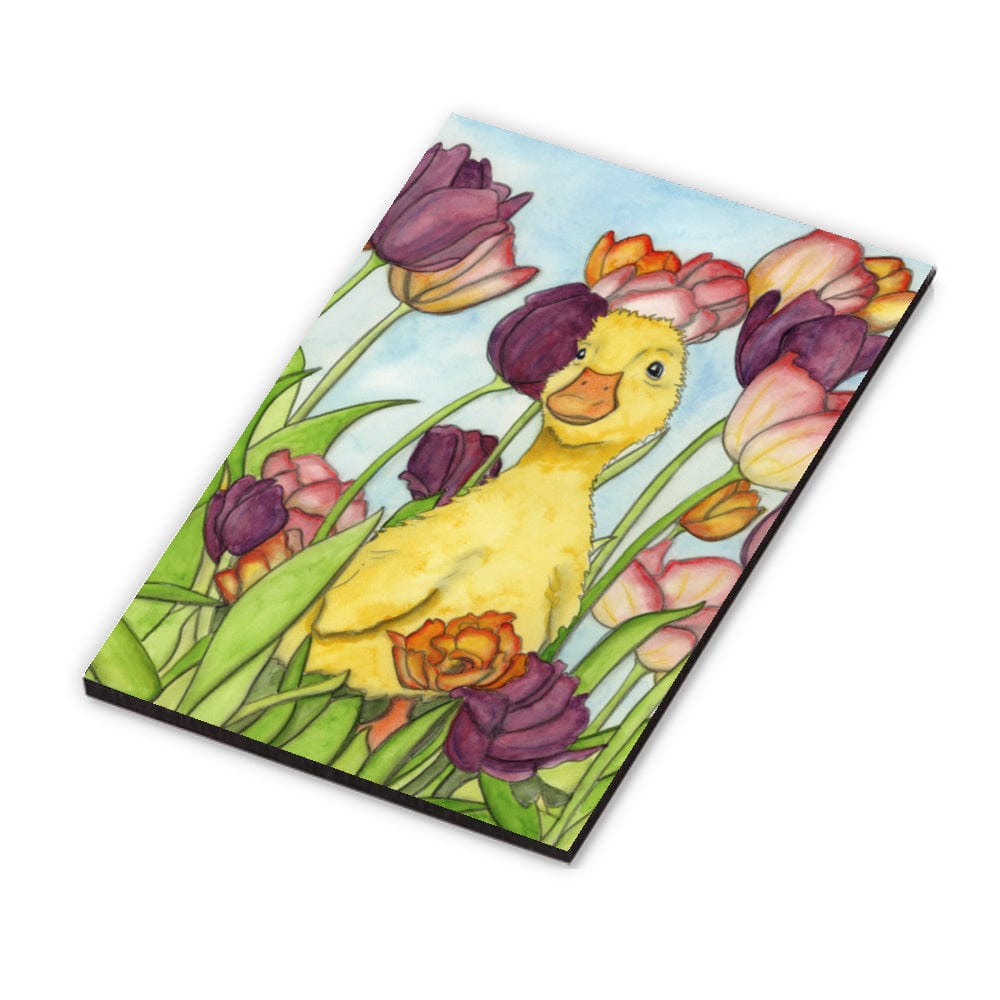 PinkPolish Design Magnets "Tulip the Duckling" Wood Refrigerator Magnet