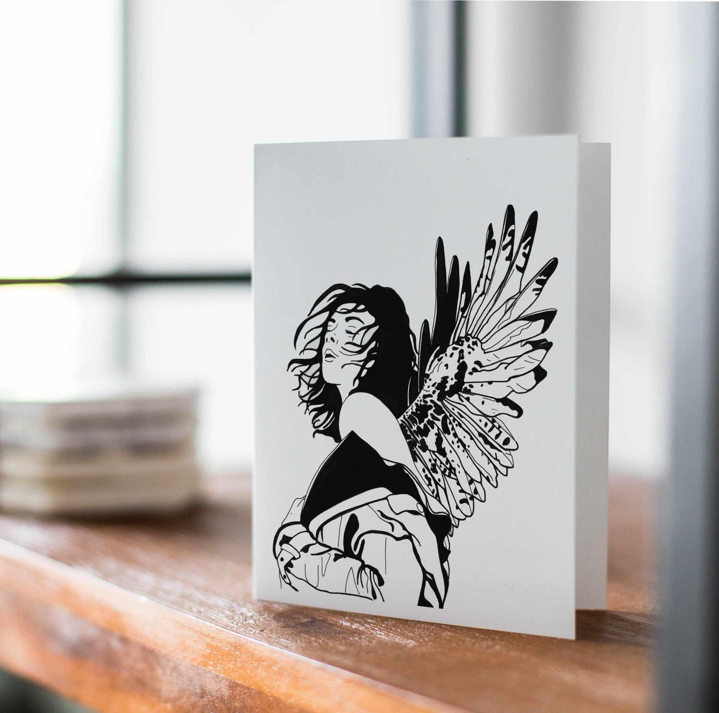 PinkPolish Design Note Cards "Unfurled" Handmade Notecard