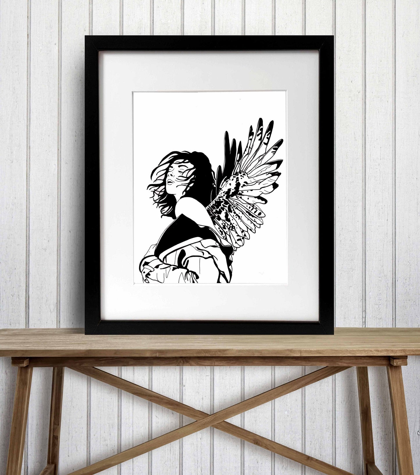 PinkPolish Design Art Prints "Unfurled" Ink Drawing: Art Print