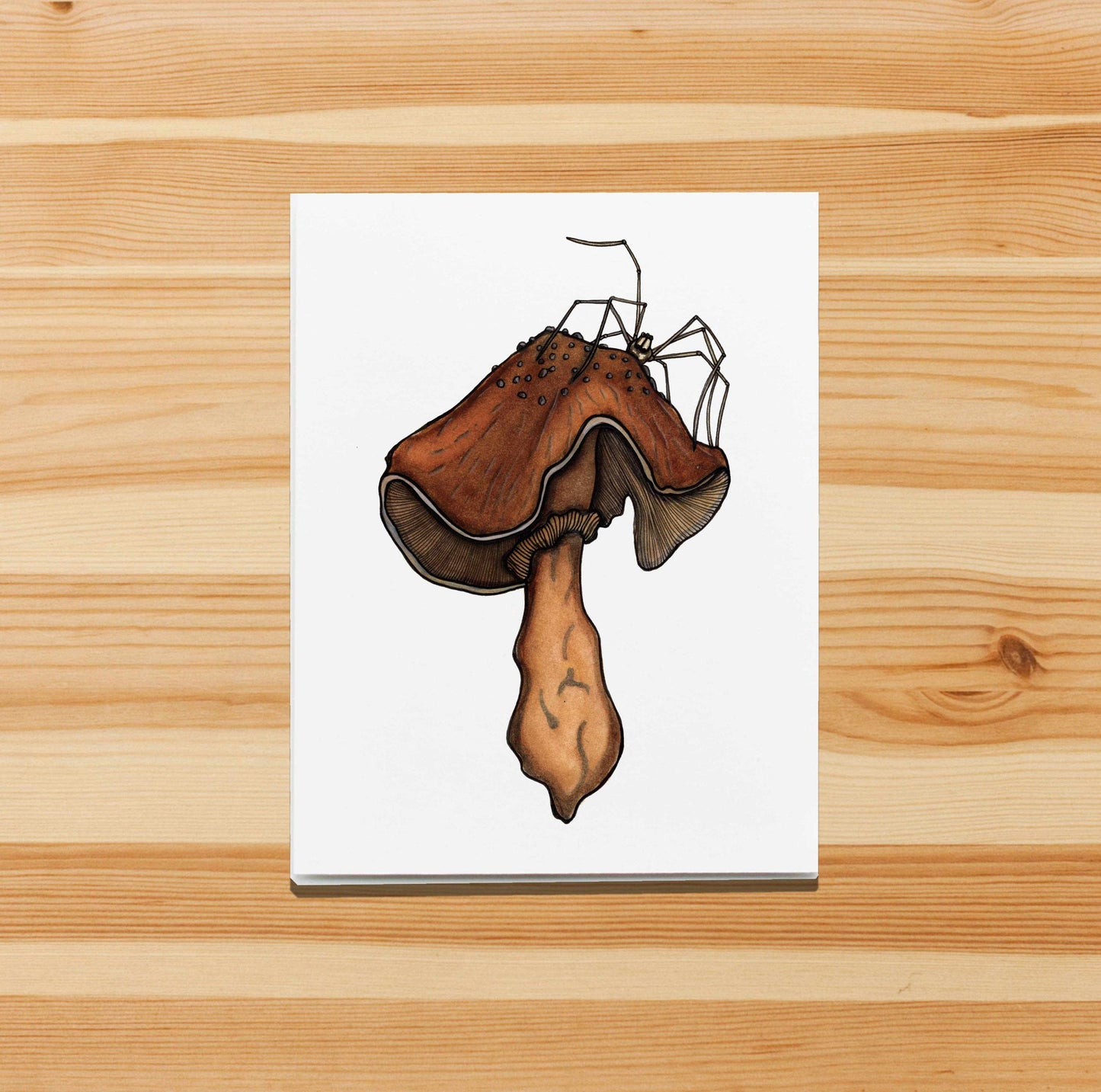 PinkPolish Design Note Cards "Uninvited Guest" Handmade Notecard