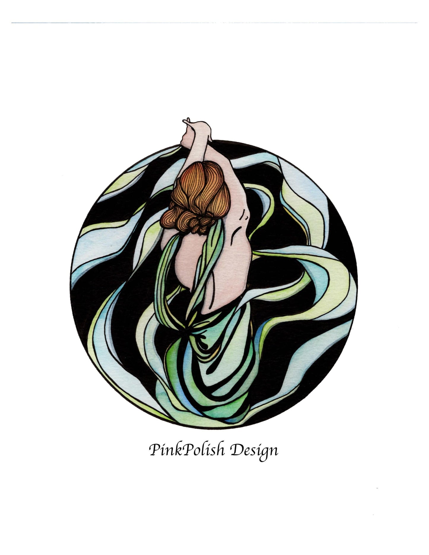 PinkPolish Design Art Prints "Vapors" Watercolor Painting: Art Print