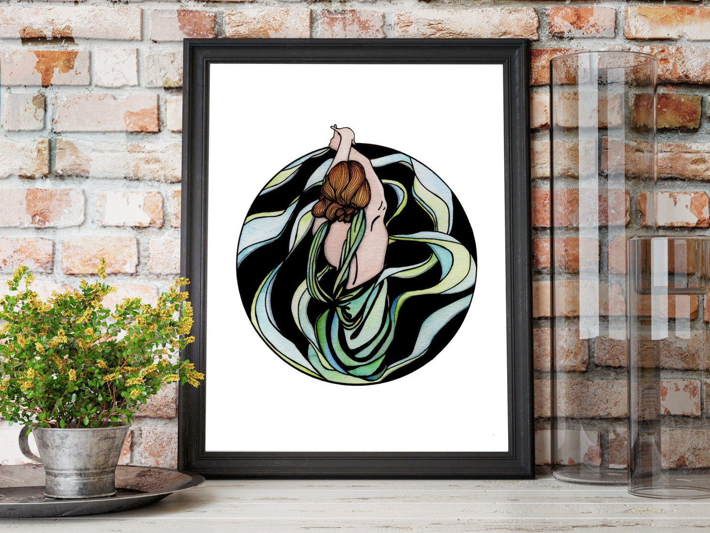PinkPolish Design Art Prints "Vapors" Watercolor Painting: Art Print