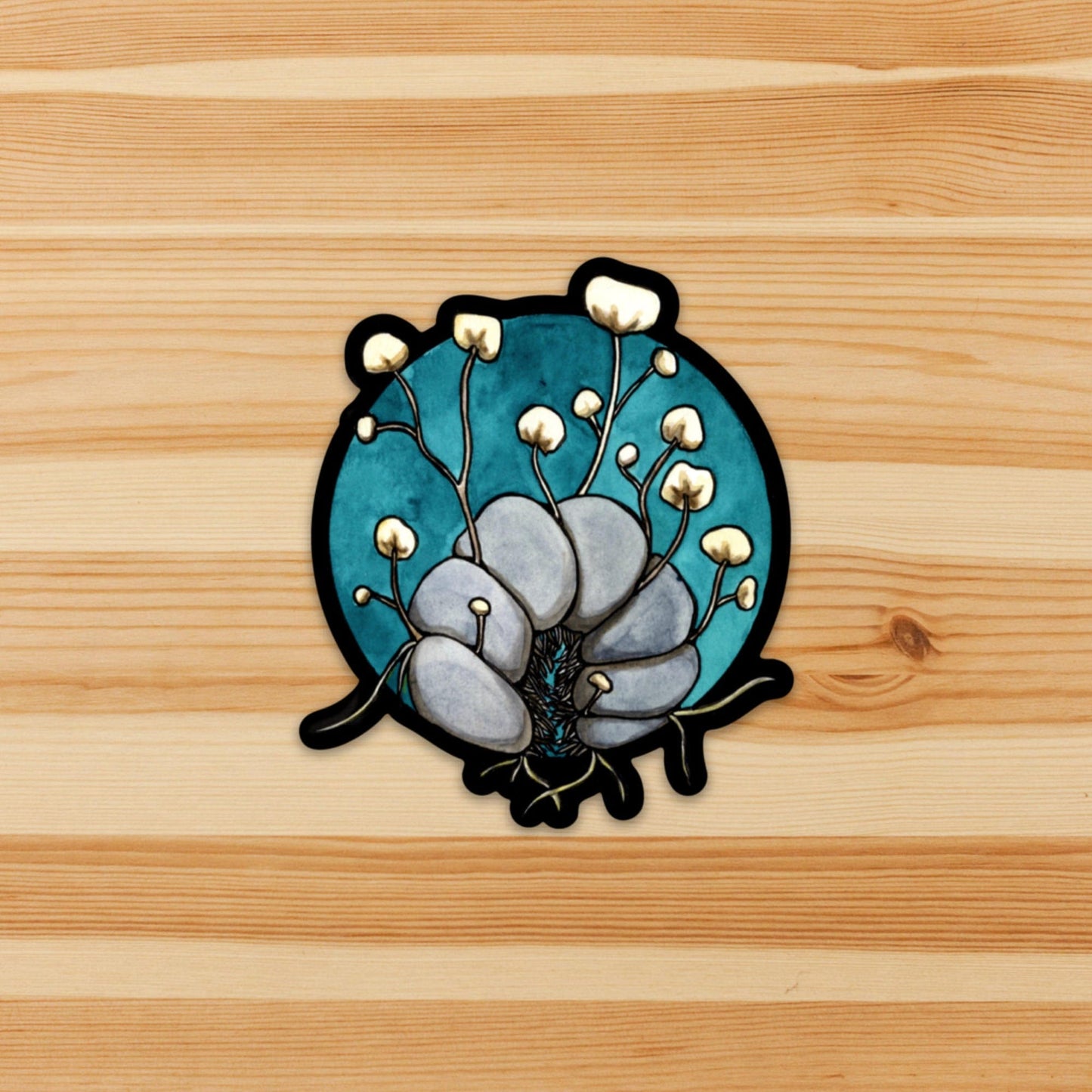 PinkPolish Design Stickers "Zombie Pill Bug" Vinyl Die Cut Sticker