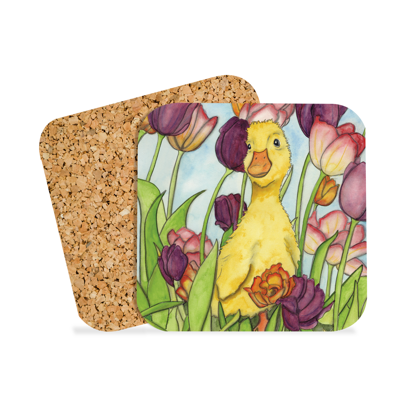 "Tulip the Duckling" Drink Coaster