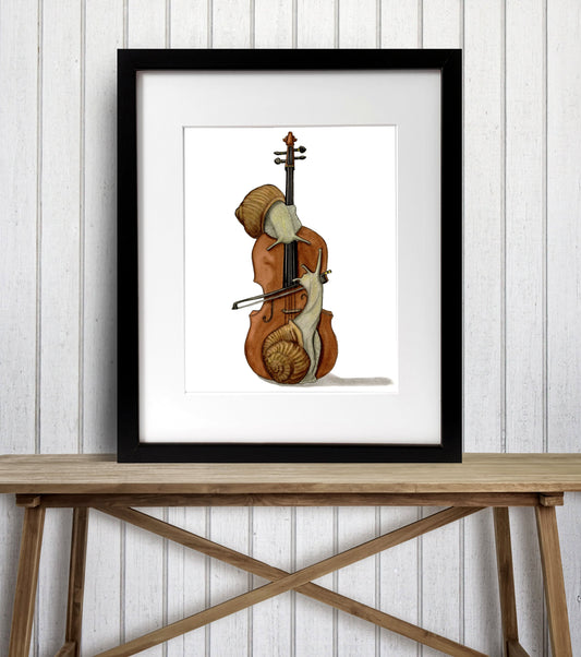 PinkPolish Design Art Prints "Adagio" Watercolor Painting: Art Print