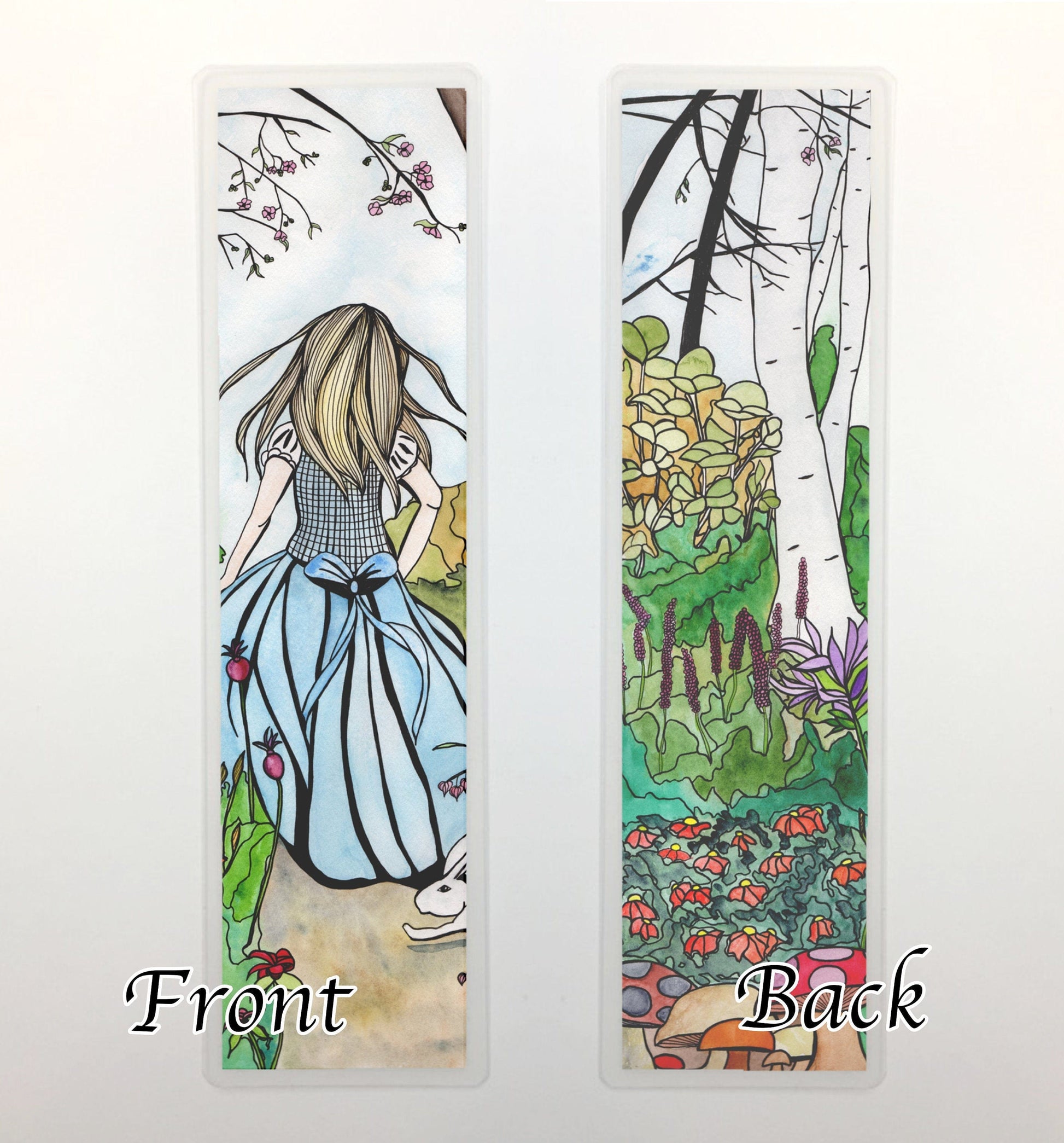 PinkPolish Design Bookmarks "Alice" 2-Sided Bookmark