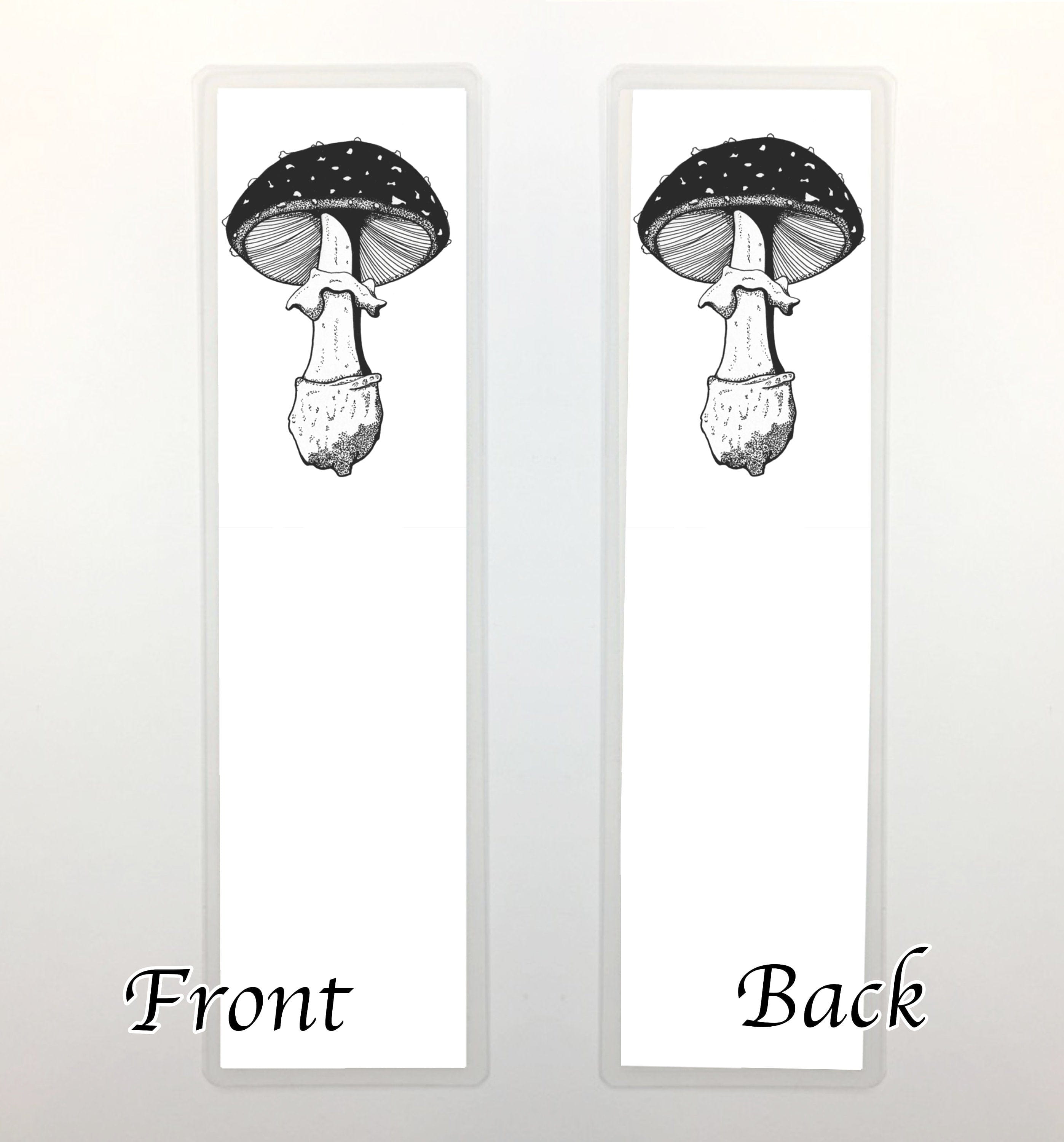 Amanita Mushrooms, 2-Sided Bookmark – PinkPolish Design