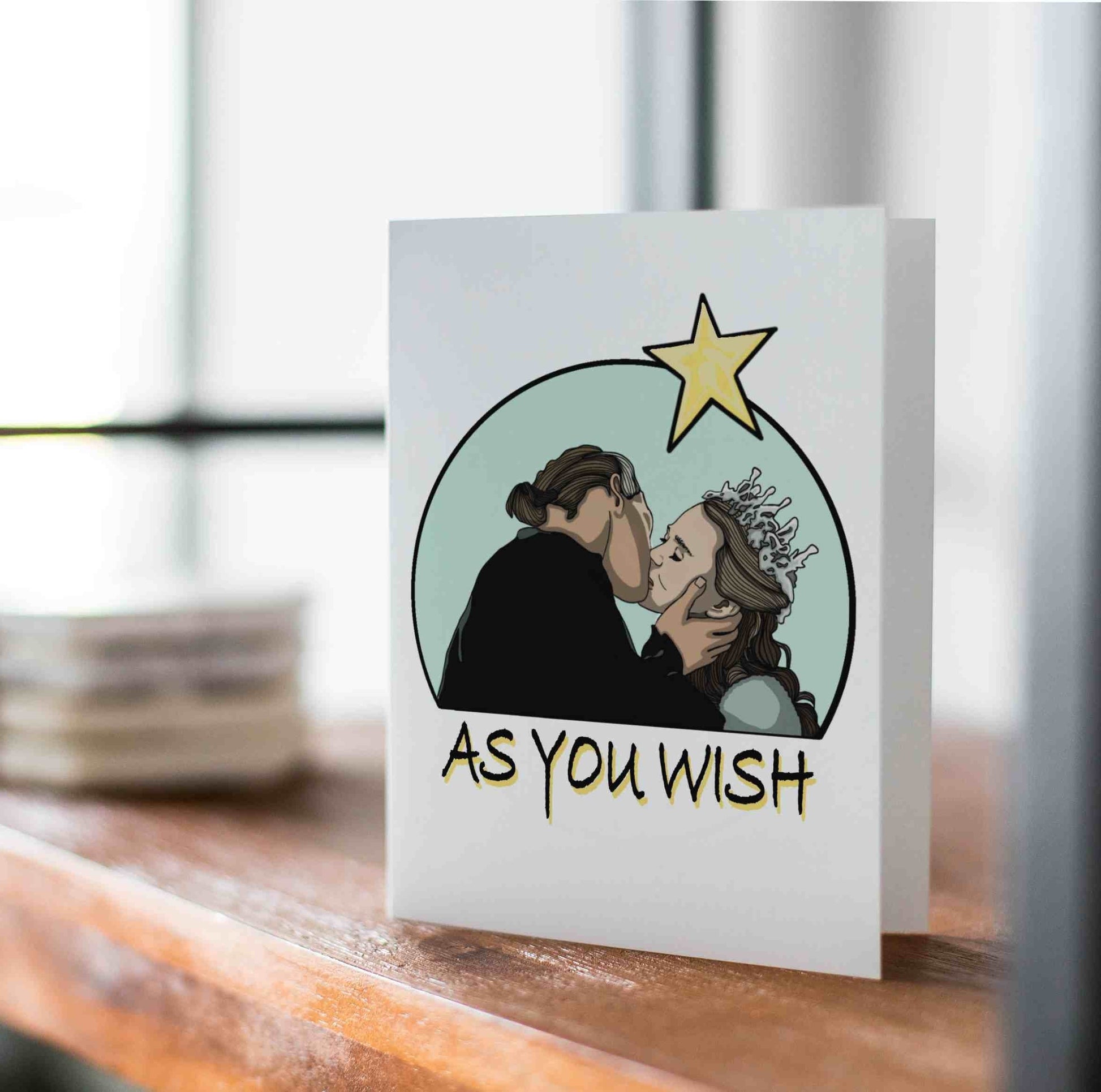 PinkPolish Design Note Cards "As You Wish" Handmade Notecard