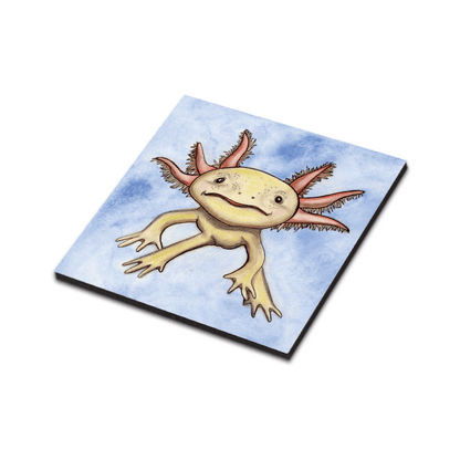 PinkPolish Design Magnets "Axolotl Cutie" Wood Refrigerator Magnet