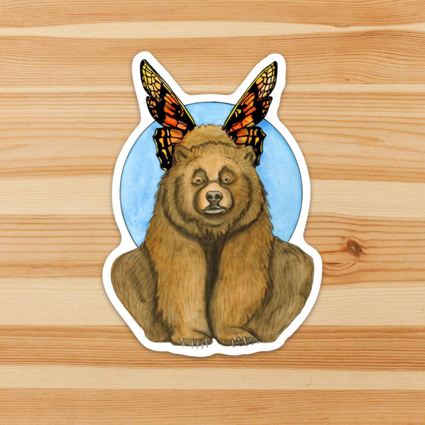 PinkPolish Design Stickers "Bear Fae" Vinyl Die Cut Sticker
