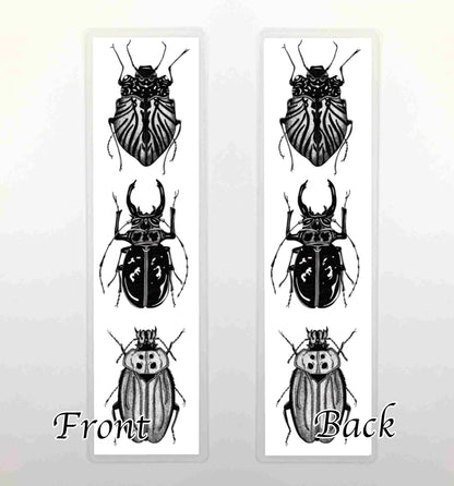 PinkPolish Design Bookmarks "Beetles", 2-Sided Bookmark