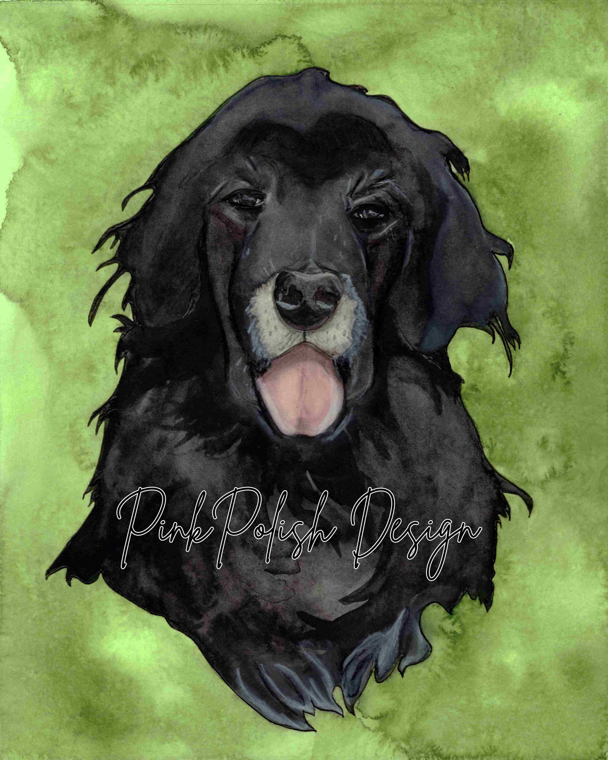 PinkPolish Design Art Prints "Best Dog"  Watercolor Painting: Art Print