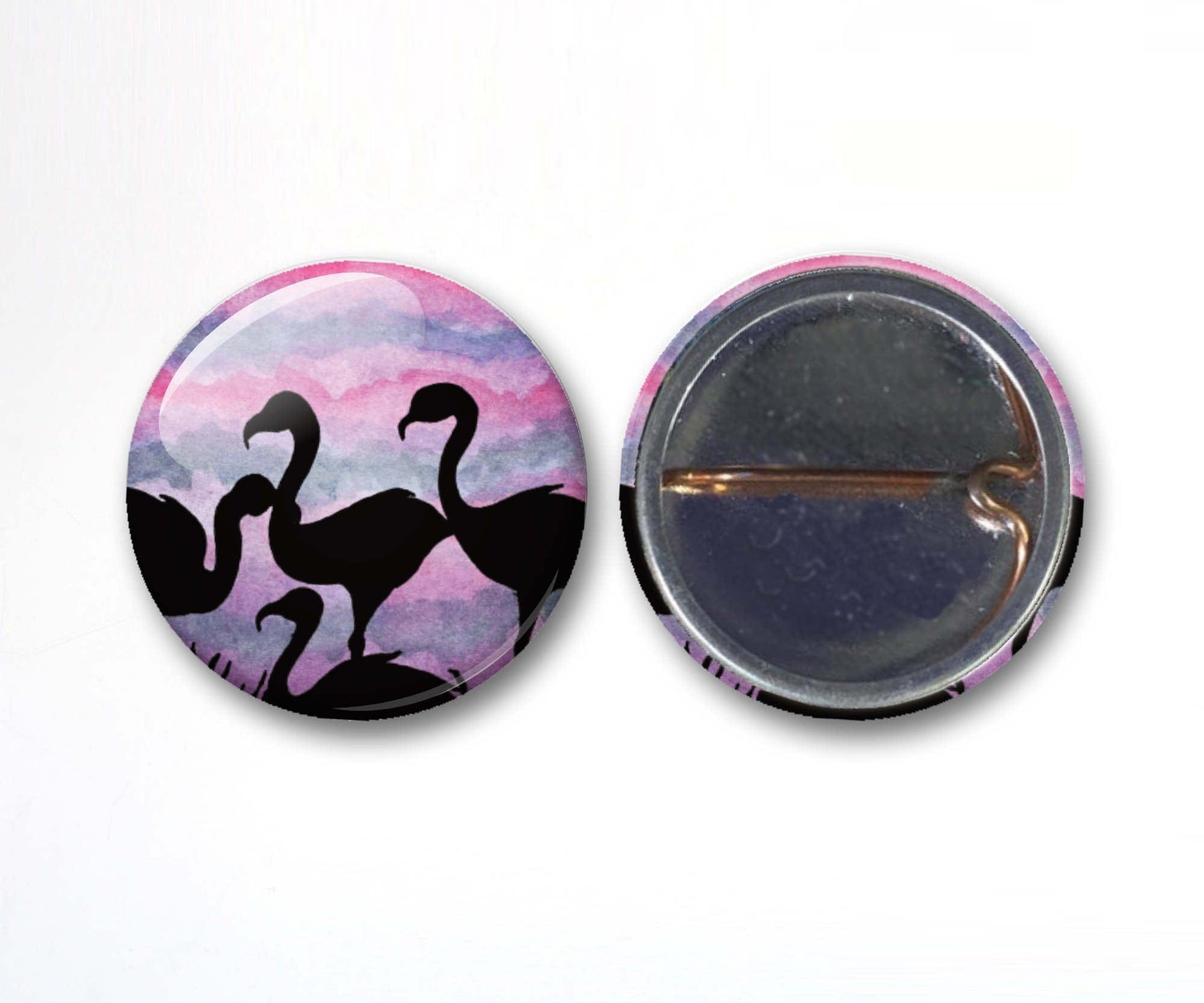 PinkPolish Design Buttons "Birds" Button Pack - 3-Pack Pin Back Button, 1 Inch