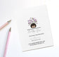 PinkPolish Design Note Cards "Black Bean Sprout" Handmade Notecard