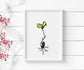 PinkPolish Design Art Prints "Black Bean Sprout" Watercolor Painting: Art Print