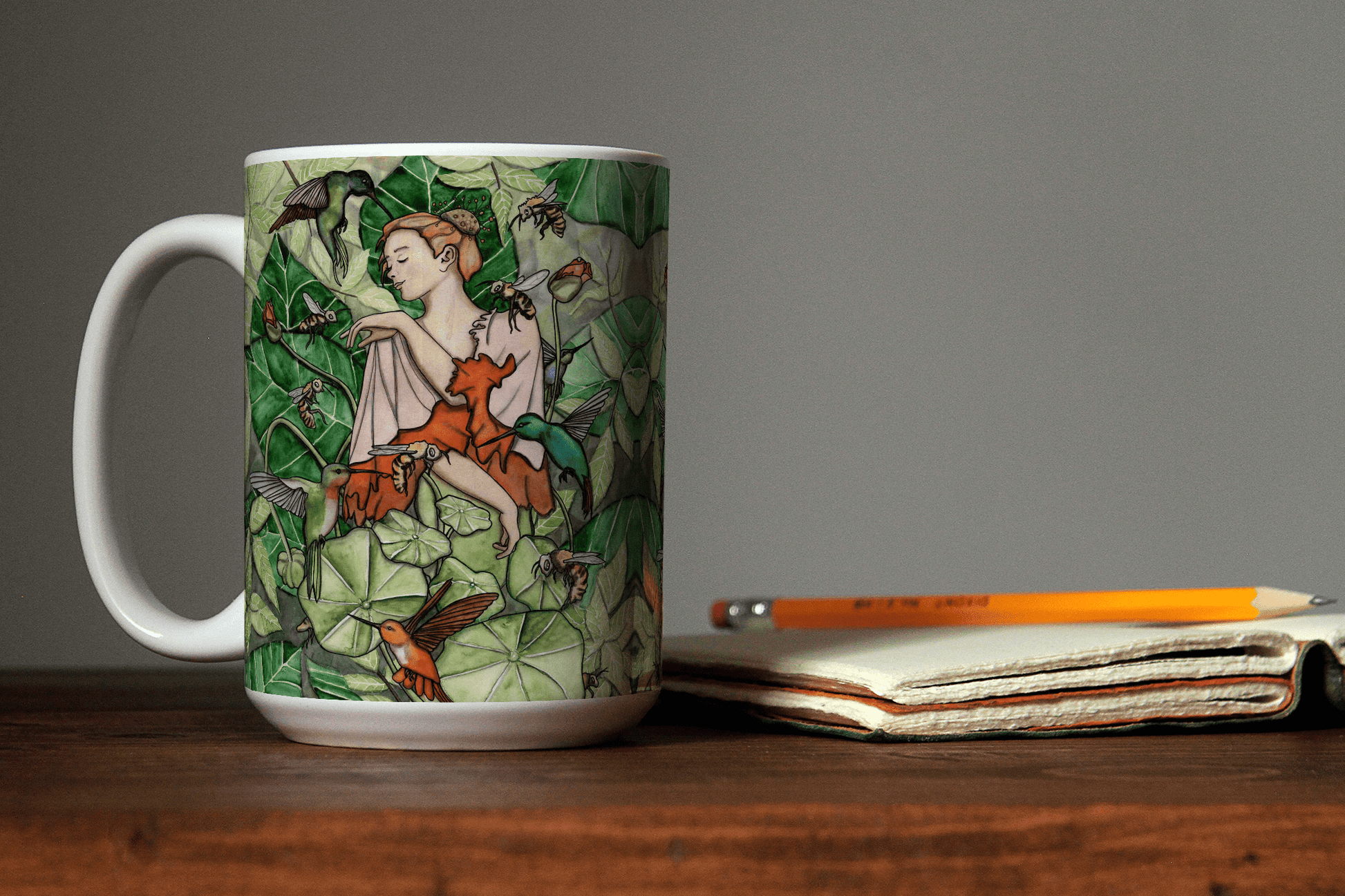 PinkPolish Design Coasters "Bloom" 15oz Mug
