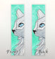 PinkPolish Design Bookmarks "Blue Eyed Cat" 2-Sided Bookmark