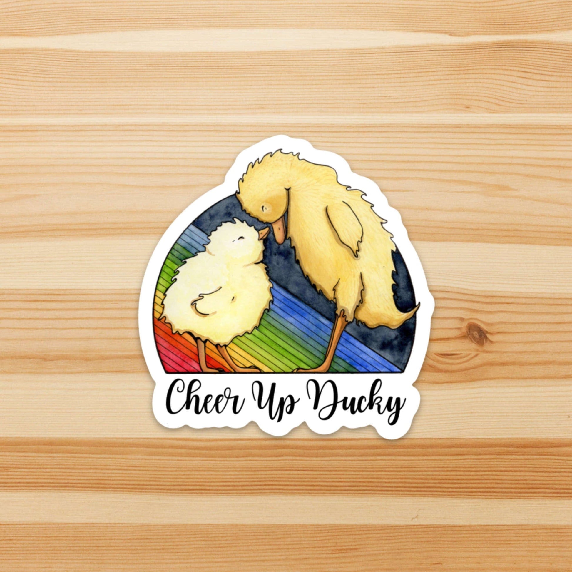 PinkPolish Design Stickers "Cheer Up Ducky" Vinyl Die Cut Sticker