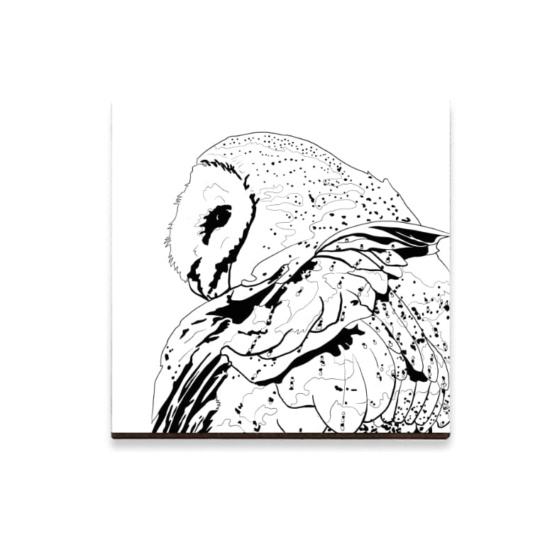 PinkPolish Design Magnets "Constellation Owl" Wood Refrigerator Magnet