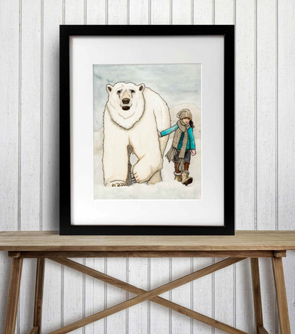 PinkPolish Design Art Prints 8"x10" "Cool Friends"  Watercolor Painting: Art Print