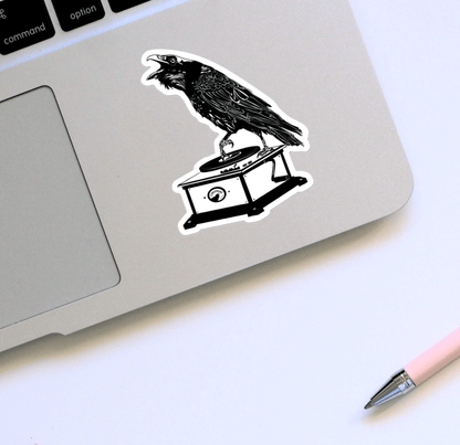 PinkPolish Design Stickers "Corviphone" Vinyl Die Cut Sticker