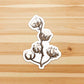 PinkPolish Design Stickers "Cotton Tails" Die Cut Vinyl Sticker