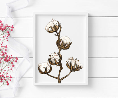 PinkPolish Design Art Prints "Cotton Tails" Watercolor Painting: Art Print