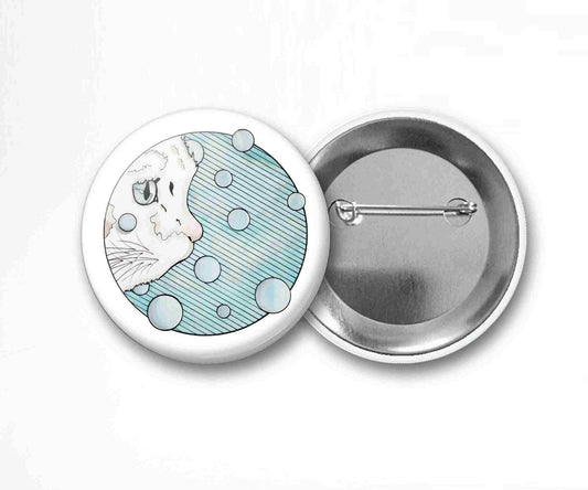 PinkPolish Design Buttons "Curiosity" Pin Back Art Button, 2.25"