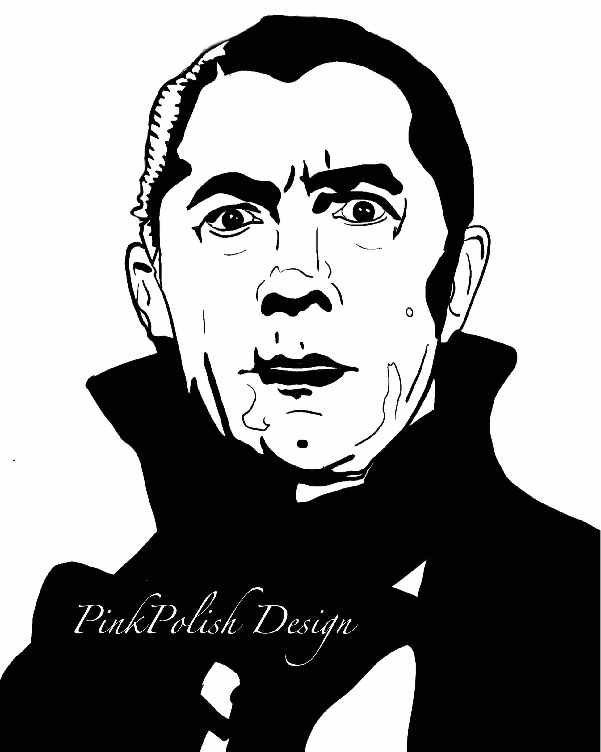 PinkPolish Design Art Prints "Dracula" Digital Drawing: Art Print