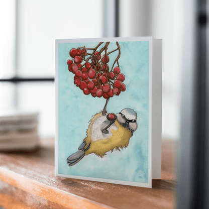 PinkPolish Design Note Cards "Early Bird" Handmade Notecard