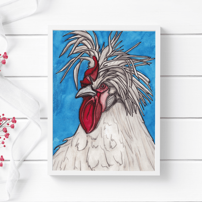 PinkPolish Design Art Prints "Early Riser" Watercolor Painting: Art Print