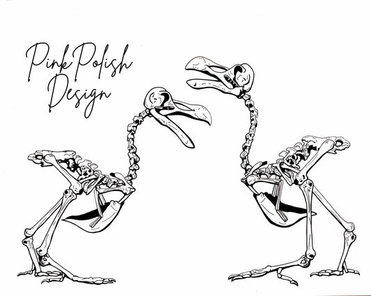 PinkPolish Design Art Prints "Extinct" Ink Drawing: Art Print