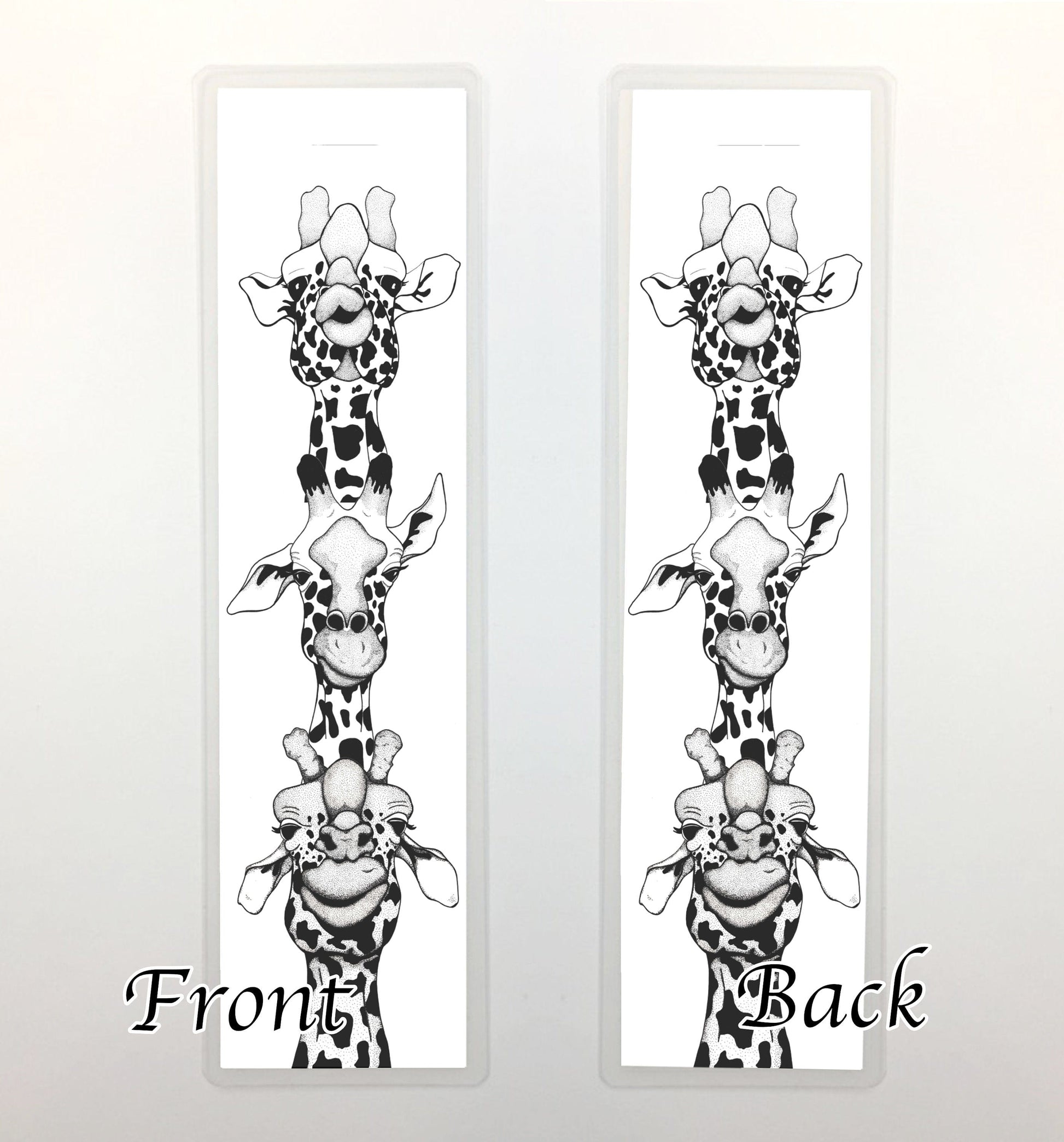 PinkPolish Design Bookmarks "Family Giraffe" 2-Sided Bookmark