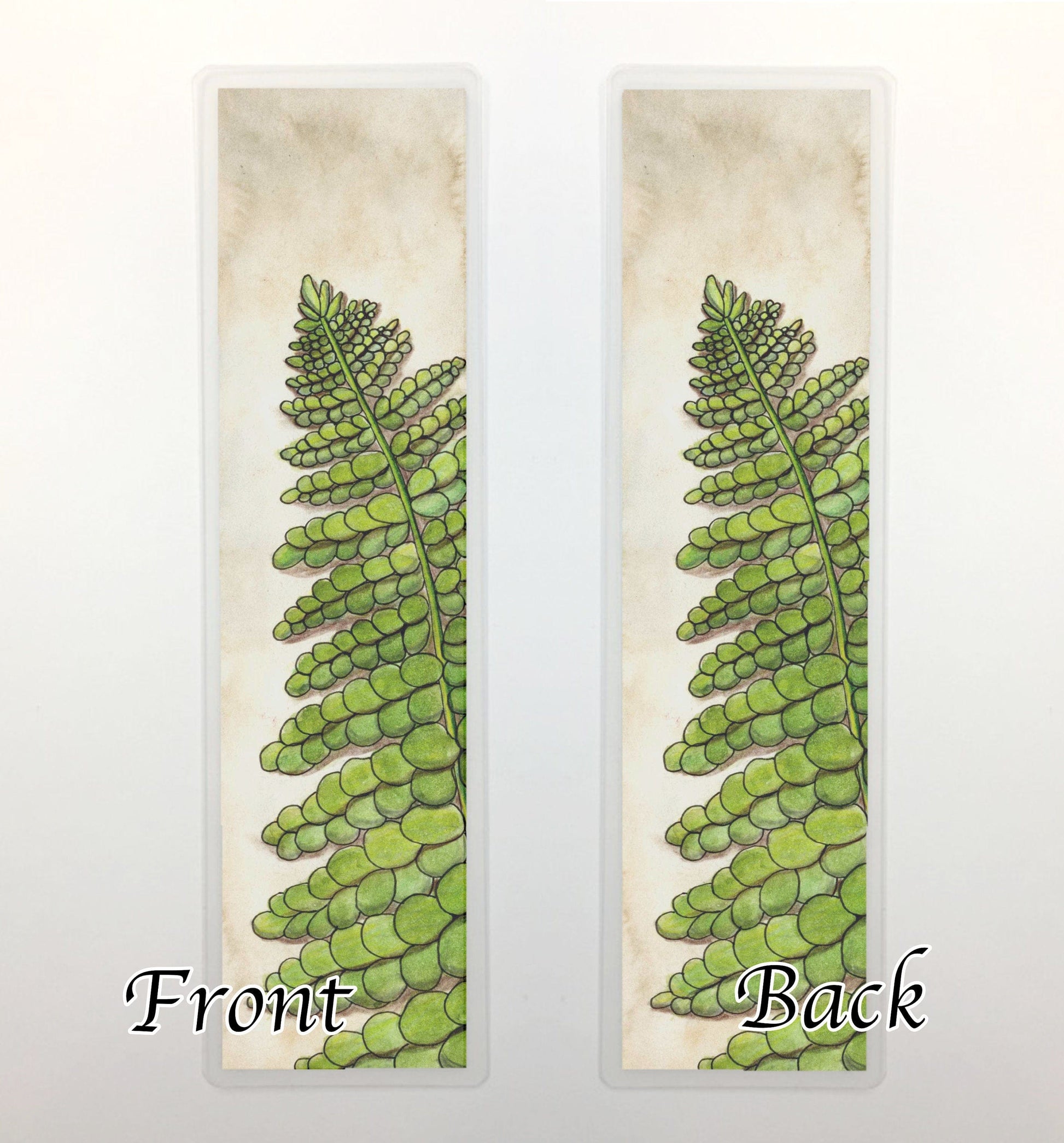 PinkPolish Design Bookmarks "Fern" 2-Sided Bookmark