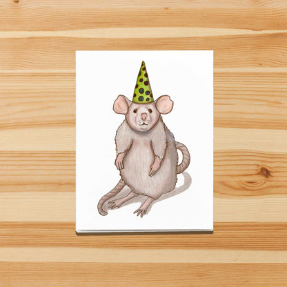 PinkPolish Design Note Cards "Field Mouse Celebration" Handmade Notecard