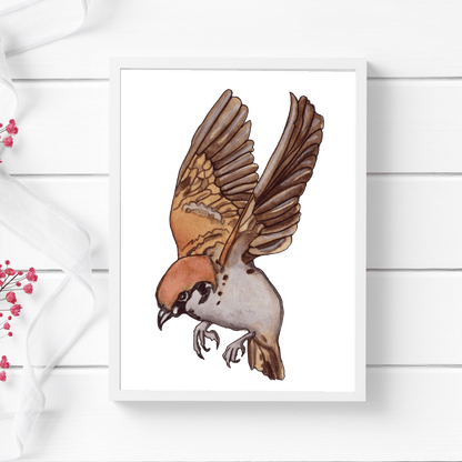 PinkPolish Design Art Prints "Flight"  Watercolor Painting: Art Print