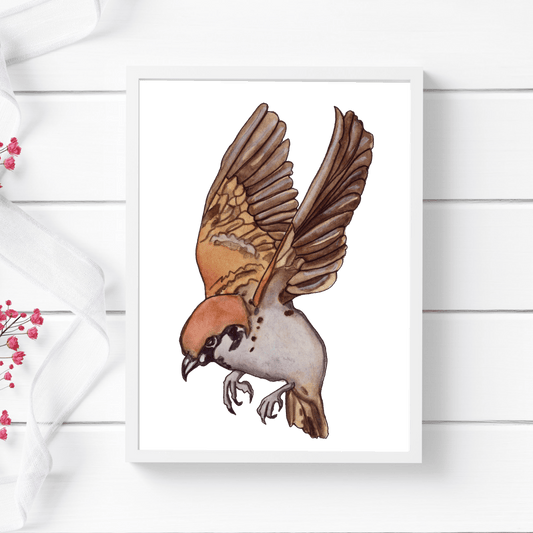 PinkPolish Design Art Prints "Flight"  Watercolor Painting: Art Print