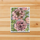 PinkPolish Design Note Cards "Floral Carpet" Handmade Notecard
