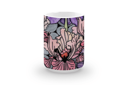 PinkPolish Design Coasters "Floral Repetition" 15oz Mug