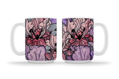 PinkPolish Design Coasters "Floral Repetition" 15oz Mug
