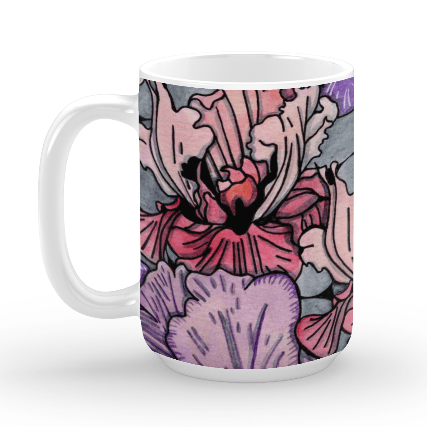 PinkPolish Design Coasters "Floral Repetition" 15oz Mug