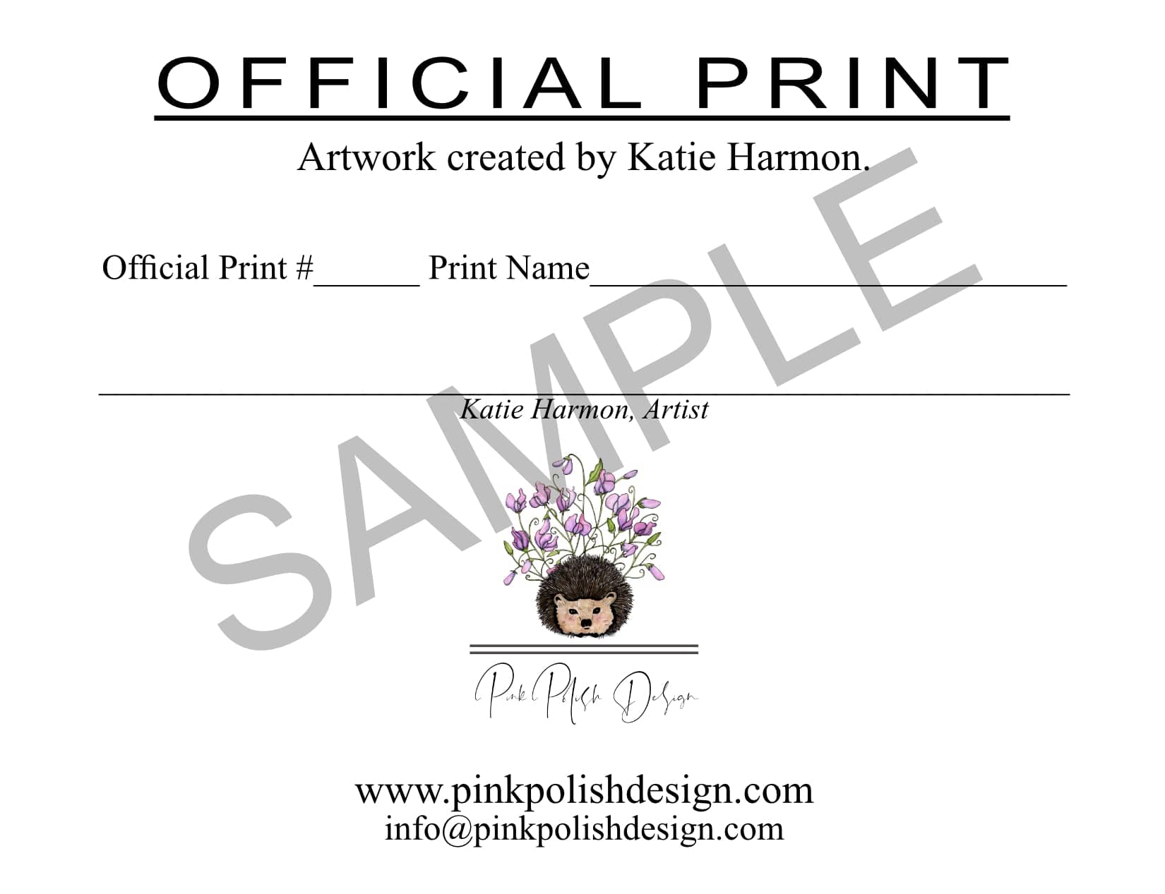 PinkPolish Design Art Prints "Floral Repetition"  Watercolor Painting: Art Print