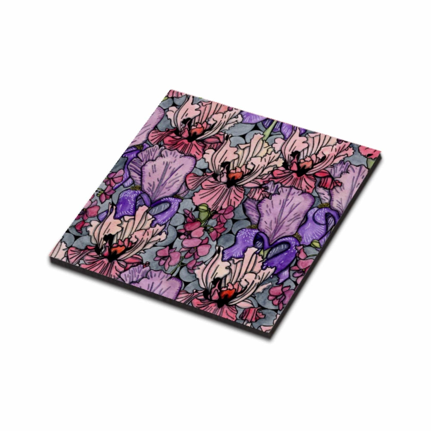 PinkPolish Design Magnets "Floral Repetition" Wood Refrigerator Magnet