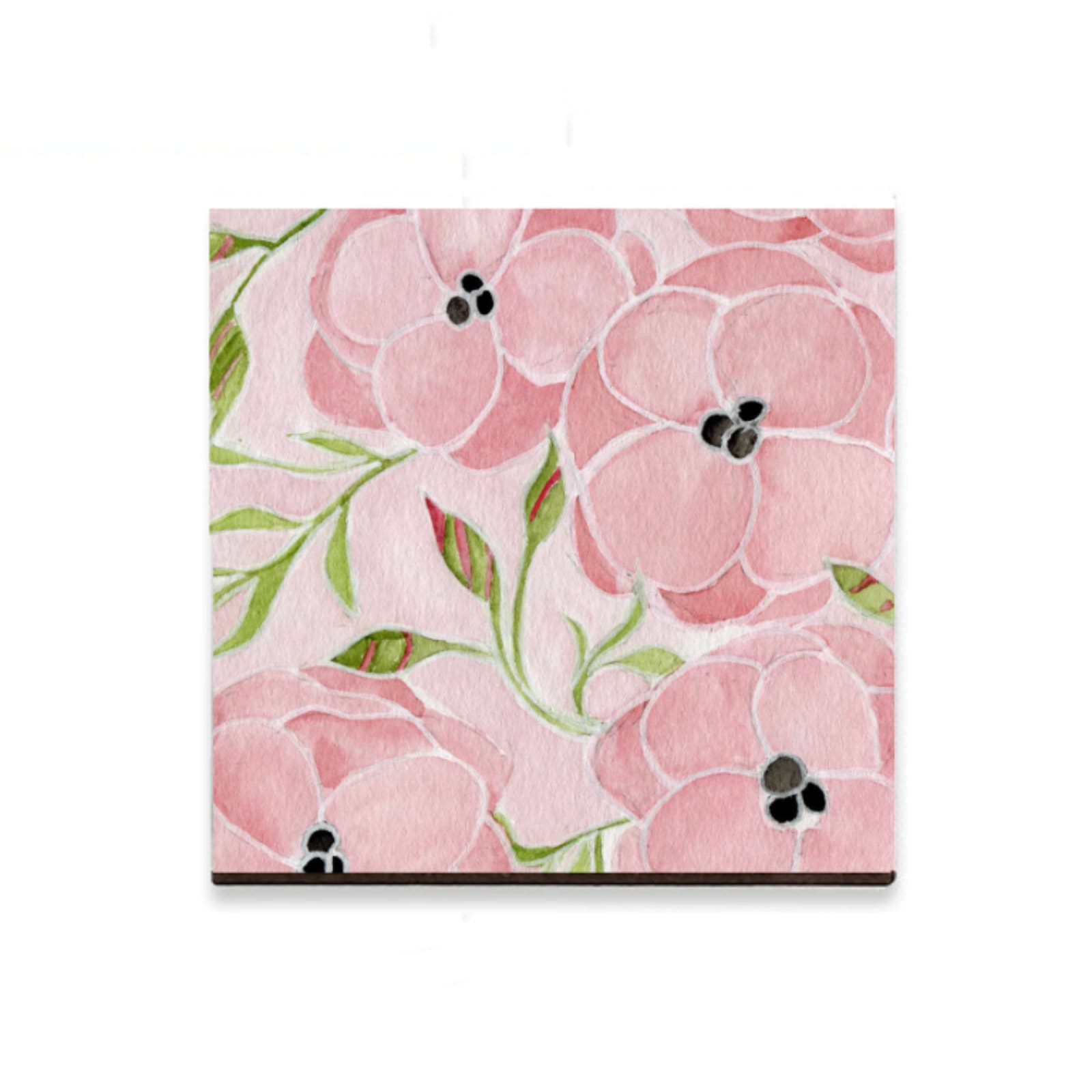 PinkPolish Design Magnets "Flowers and Buds" Wood Refrigerator Magnet