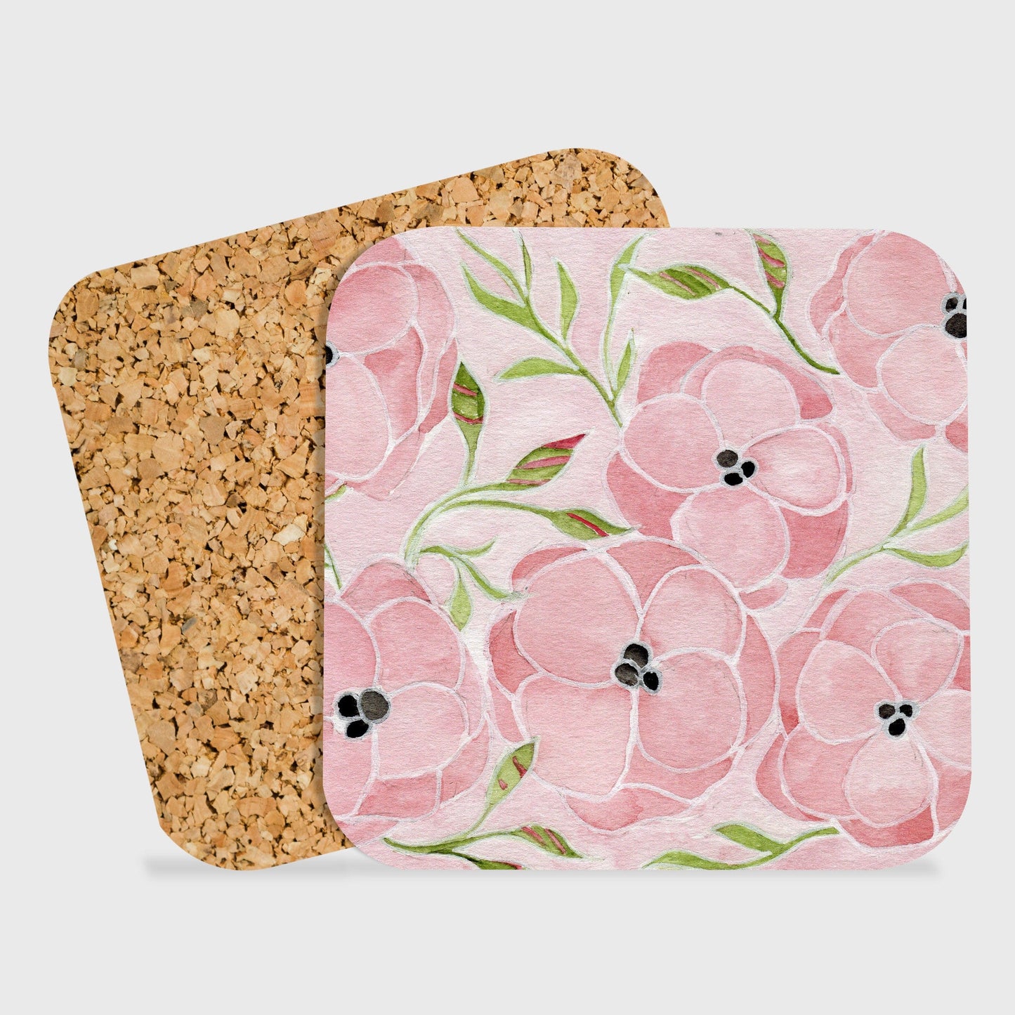 PinkPolish Design Coasters "Flowers & Buds" Drink Coaster