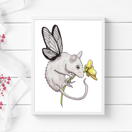 PinkPolish Design Art Prints "Flutter" Watercolor Painting: Art Print