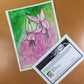 PinkPolish Design Original Art "Fuchsia" Flower Inspired Original Watercolor & Ink Illustration